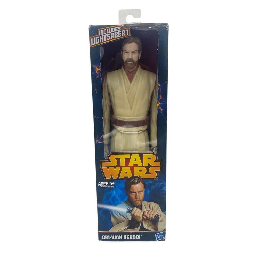 Star Wars Obi Wan Kenoni Hasbro 2013 Action Figure 12" Doll with Lightsaber NEW